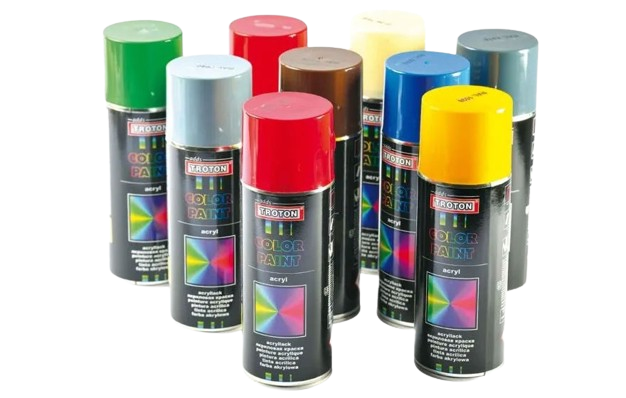 6 Bombes peinture acrylique RAL1028 JAUNE
