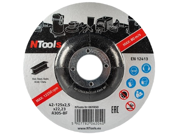 10 Disques pour coupe et rectification de l'acier 115 x 2,5 x 22,23