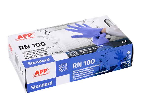 Gant nitrile sans poudre CE  M 100 pcs